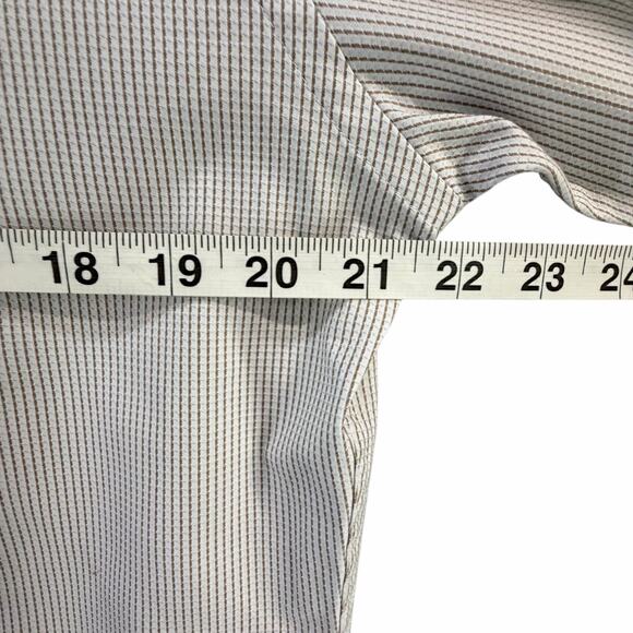 David Donahue Micro Dobby Dress Shirt Mens 15.5 White Formal Office Professional - Picture 6 of 14